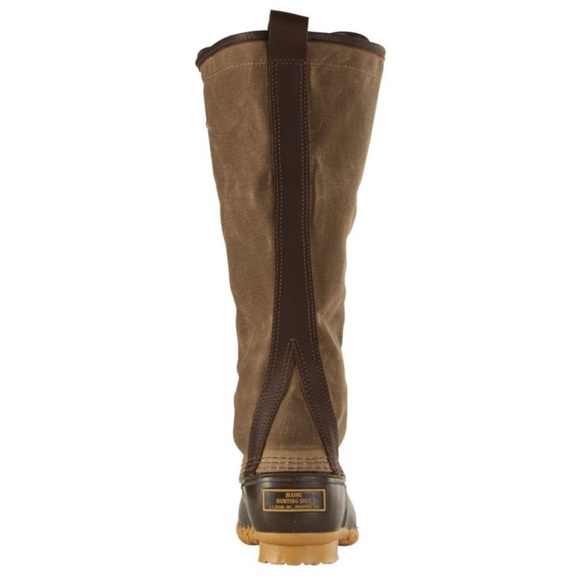 Women's LL Bean Signature Waxed-Canvas Tall Maine Hunting Shoe 16”, Size 7m - Picture 2 of 10